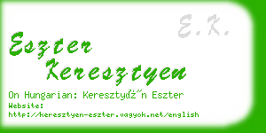 eszter keresztyen business card